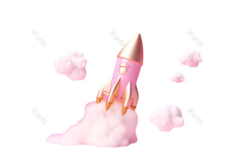 卡通图片,火箭元素,浪漫PNG,成功免抠素材